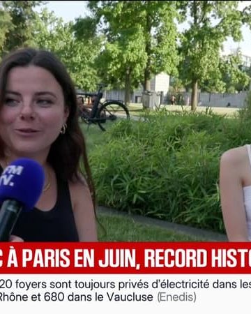 "Il fait extrêmement chaud chez nous": les Parisiens tentent de trouver un peu de fraîcheur dans les parcs durant la canicule